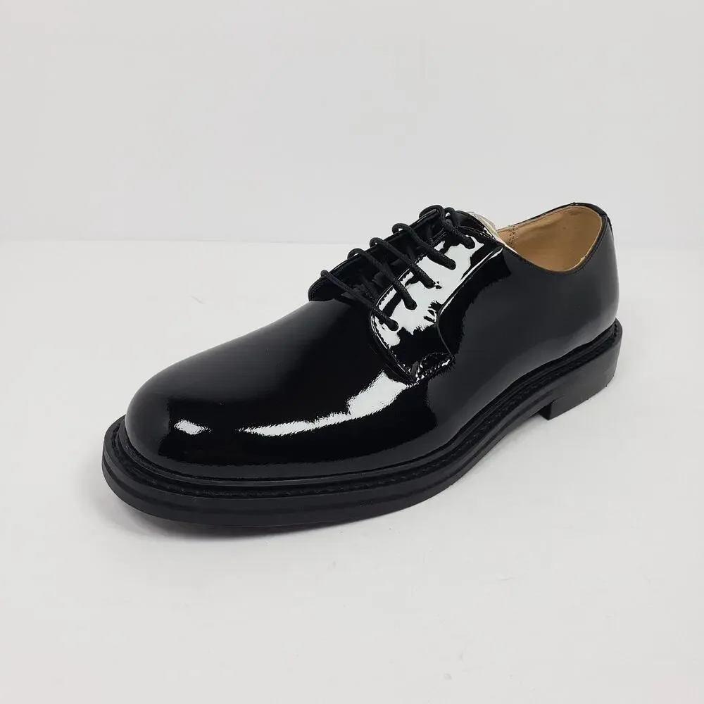 H&M Premium Mens Size EU 40 US 7.5 Black Patient Leather Dress Oxford Shoes